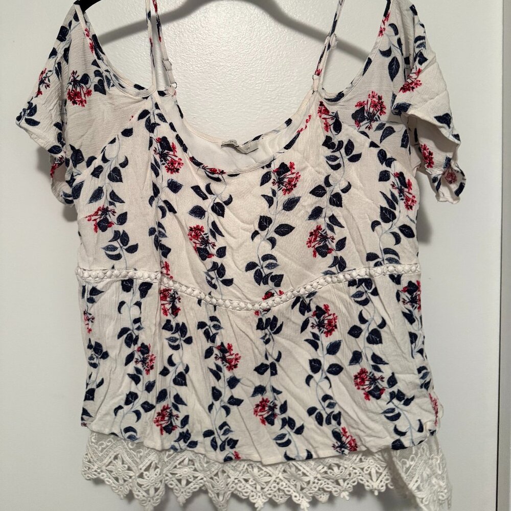 Floral Cold-Shoulder Top